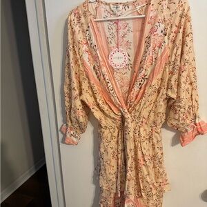 Size medium, umgee pink and floral dress, NWT